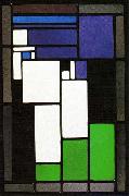 Theo van Doesburg Stained-glass Composition Female Head. oil on canvas